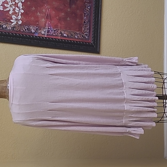 Free People Your Girl Flounce Hem Henley Dusty Lavender Dress or Top Size M - Picture 7 of 8